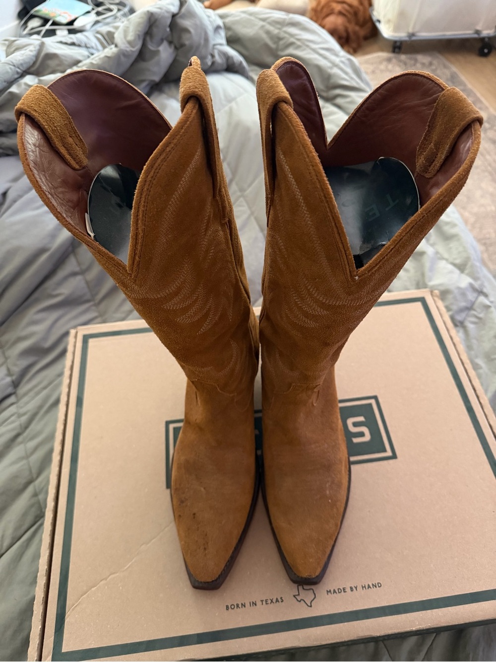 Tecovas The Annie Sienna Suede Cowgirl Boots - Picture 13 of 15